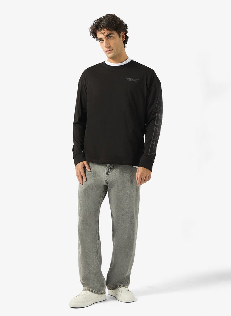GUESS Kitaro Crew Neck Long Sleeve T-Shirt - Image 4